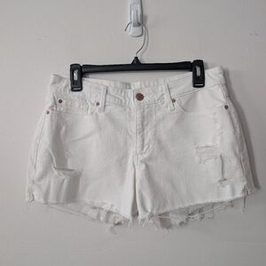Levi's Signature White Women's Modern Shorts Cutoff Style Distressed